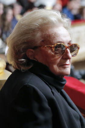 Bernadette Chirac attended the Questions Au Gouvernement session to pay tribute to Sophie Dessus, deputee for Correze, who died of illness, alongside Pierre Mazeaud, former president of the Conseil Constitutionnel and Sophie Dessus first cousin 206419 2016 04 05 Ile de France Paris France Chirac, Bernadette  Copyright: xPaulxxKatchersx xStarfacex STAR_206419_007