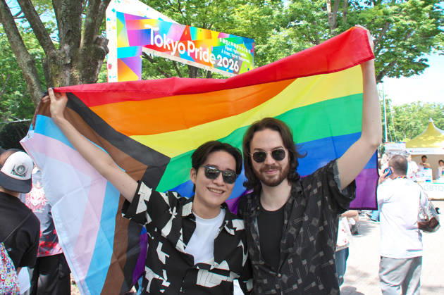 Participants pose for camera during the event Tokyo Pride 2026 in Tokyo, Japan on Saturday, June 6, 2026.  TKP2026060607 KEIZOxMORI