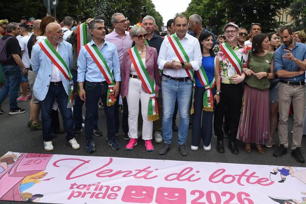 Foto IPP Massimo Rana Torino 06-06-2026 Gay Pride a Torino 20 anni dopo la prima uscita nella foto sindaco di torino stefano lo russo Italy Photo Press - World Copyright