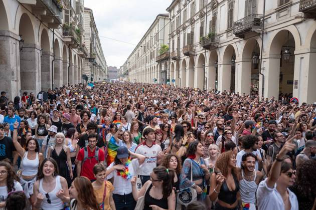 IPA85407033 - Turin. PRIDE 2026 more than 150,000 people parade through the streets of the city center. Pictured: images from Pride Copyright: xRiccardoxGIordanox xRiccardoxGiordanox 85407033