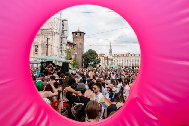 IPA85406634 - Turin. PRIDE 2026 more than 150,000 people parade through the streets of the city center. Pictured: images from Pride Copyright: xRiccardoxGIordanox xRiccardoxGiordanox 85406634