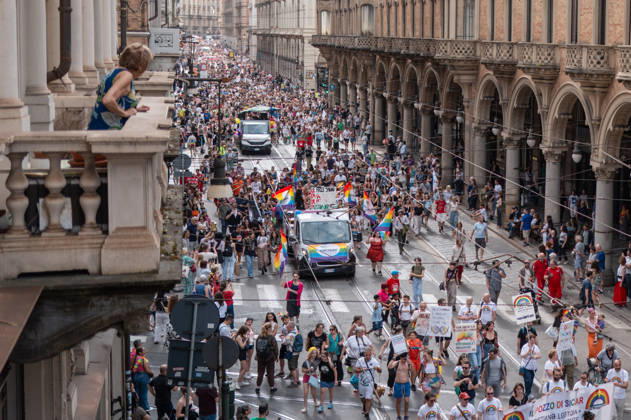IPA85406826 - Turin. PRIDE 2026 more than 150,000 people parade through the streets of the city center. Pictured: images from Pride Copyright: xRiccardoxGIordanox xRiccardoxGiordanox 85406826