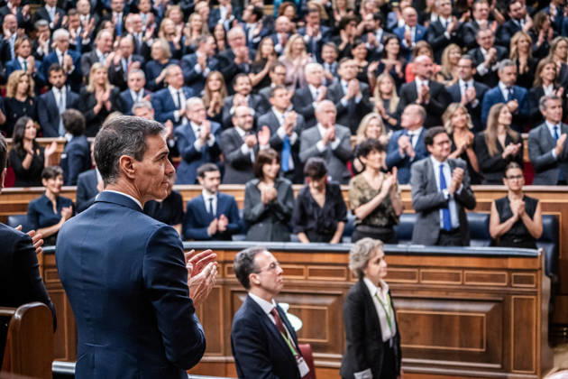 Pope Leo XIV visits Congress The President of the Government, Pedro Sánchez, during the visit of Pope Leo XIV to the Congress of Deputies, on June 8, 2026, in Madrid Spain Leo XIV is the first Pope to deliver a speech as head of the Vatican State to deputies and senators, as part of his official trip to Spain 08 JUNE 2026 César Vallejo Rodrí Madrid Madrid Spain  Copyright: xCÃ sarxVallejoxRodriguezx 7580283