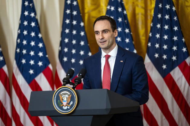 Director of the White House Office of Science and Technology Policy Michael Kratsios speaks during an event honoring the winners of the Presidential AI Regional Challenge in the East Room of the White House in Washington, DC on Tuesday, June 9, 2026. The challenge recognizes both student and educator teams who designed AI-based solutions for community challenges. WAP20260609385 BONNIExCASH