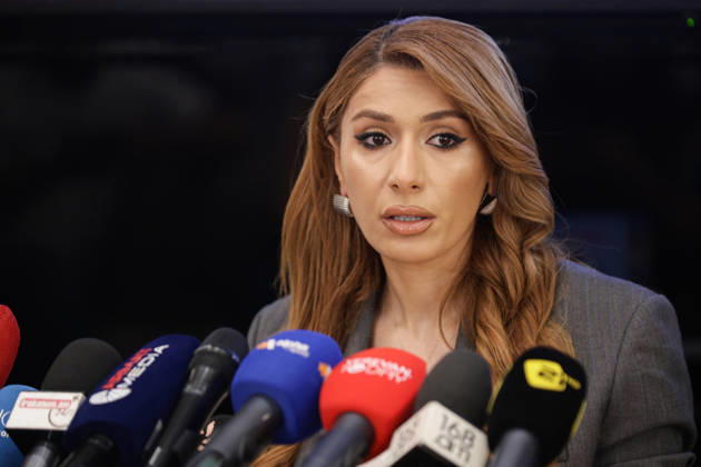 ARMENIA, YEREVAN - JUNE 10, 2026: Gohar Meloyan, Strong Armenia member, attends a press conference by her party on the outcome of the June 7 election to the National Assembly Yerevan Armenia  - ZUMAt113 20260610_zaa_t113_111 Copyright: xAlexanderxPatrinx