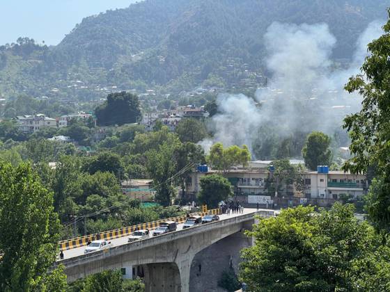 Pakistani army says chopper crashes in Muzaffarabad, all personnel dead MUZAFFARABAD, PAKISTANI-ADMINISTRATED KASMIR - JUNE 10: Smoke rises from the spot where a Pakistani Army Mi-17 helicopter crashed during take-off due to a reported technical fault, the military said, near Muzaffarabad, the capital of Pakistani-administered Kashmir on June 10, 2026. According to the Inter-Services Public Relations (ISPR), all personnel on board were killed in the accident, with no survivors. Naseer Hamed Anadolu Muzaffarabad Pakistan. Editorial use only. Please get in touch for any other usage.  Copyright: x2026xAnadoluxNaseerxHamedx