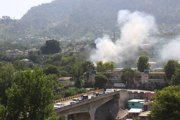 Pakistani army says chopper crashes in Muzaffarabad, all personnel dead MUZAFFARABAD, PAKISTANI-ADMINISTRATED KASMIR - JUNE 10: Smoke rises from the spot where a Pakistani Army Mi-17 helicopter crashed during take-off due to a reported technical fault, the military said, near Muzaffarabad, the capital of Pakistani-administered Kashmir on June 10, 2026. According to the Inter-Services Public Relations (ISPR), all personnel on board were killed in the accident, with no survivors. Naseer Hamed Anadolu Muzaffarabad Pakistan. Editorial use only. Please get in touch for any other usage.  Copyright: x2026xAnadoluxNaseerxHamedx