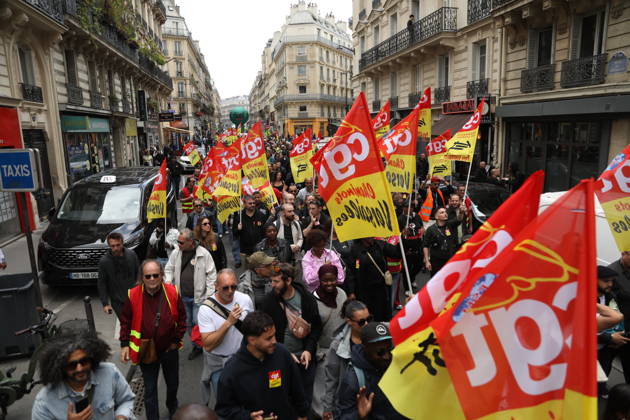 SNCF workers take part in a demonstration during a national strike in Paris PARIS, FRANCE - JUNE 10: SNCF workers take part in a demonstration during a national strike in Paris, France on June 10, 2026. Railway unions called for the action to protest against company reorganizations and working conditions. Mohamad Salaheldin Abdelghani Alsayed Anadolu Paris France. Editorial use only. Please get in touch for any other usage. Copyright: x2026xAnadoluxMohamadxSalaheldinxAbdelghanixAlsayedx