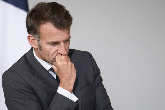 Emmanuel Macron at a meeting with the G7 Engament Groups - Paris French President Emmanuel Macron look and gestures during a meeting with the G7 Engament Groups at the Elysee Palace, French Presidential Palace, in Paris, on June 10, 2026. Photo by Eliot Blondet ABACAPRESS.COM Paris France France  Copyright: xBlondetxEliot ABACAx