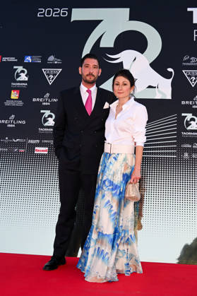 IPA85560881 - Taormina, 72nd Taormina Film Fest 2026 Day 1, red carpet. Pictured: Claudio Papalia and Jessica Li Shih  Copyright: xManuelexMangiarottix xDxAvanzo Mangiarottix 85560881