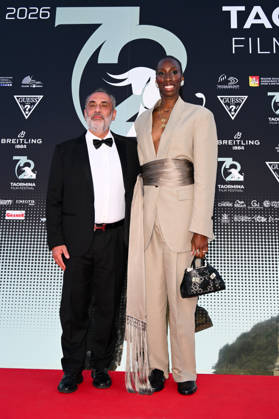 IPA85560847 - Taormina, 72nd Taormina Film Fest 2026 Night 1, red carpet. Pictured: Bernardo Campo, Paola Egonu  Copyright: xManuelexMangiarottix xDxAvanzo Mangiarottix 85560847
