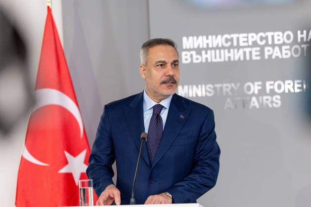 Turkish Foreign Minister Hakan Fidan in Sofia SOFIA, BULGARIA - JUNE 11: Turkish Foreign Minister Hakan Fidan and Bulgarian Foreign Minister Velislava Petrova-Chamova (not seen) hold a press conference following their meeting in Sofia, Bulgaria on June 11, 2026. Murat Gok Anadolu Sofia Bulgaria. Editorial use only. Please get in touch for any other usage.  Copyright: x2026xAnadoluxMuratxGokx