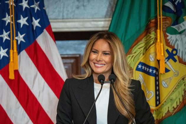 June 11, 2026, Washington, Dc, United States: First Lady Melania Trump speaks at the US Treasury about an expansion of Trump savings accounts to children currently in foster care on June 11, 2026. Washington United States - ZUMAl312 20260611_znp_l312_018 Copyright: xAndrewxLeydenx