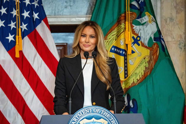 June 11, 2026, Washington, Dc, United States: First Lady Melania Trump speaks at the US Treasury about an expansion of Trump savings accounts to children currently in foster care on June 11, 2026. Washington United States - ZUMAl312 20260611_znp_l312_021 Copyright: xAndrewxLeydenx