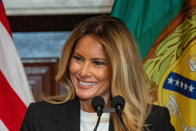 June 11, 2026, Washington, Dc, United States: First Lady Melania Trump speaks at the US Treasury about an expansion of Trump savings accounts to children currently in foster care on June 11, 2026. Washington United States - ZUMAl312 20260611_znp_l312_023 Copyright: xAndrewxLeydenx