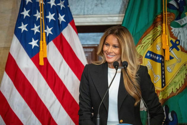 June 11, 2026, Washington, Dc, United States: First Lady Melania Trump speaks at the US Treasury about an expansion of Trump savings accounts to children currently in foster care on June 11, 2026. Washington United States - ZUMAl312 20260611_znp_l312_024 Copyright: xAndrewxLeydenx
