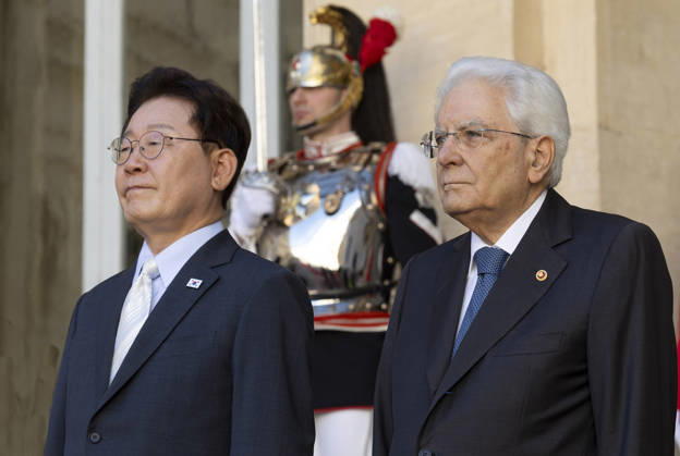 June 12, 2026, Rome, Rome, Italy: President Sergio Mattarella with the President of the Republic of Korea Lee Jae Myung, at the farewell ceremony, Rome, 12 06 2026 Rome Italy  - ZUMAa289 20260612_zia_a289_158 Copyright: xPaoloxGiandottix xAgfx
