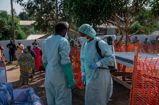 Ebola outbreak in Democratic Republic of Congo BUNIA, DEMOCRATIC REPUBLIC OF THE CONGO - JUNE 13: Health teams carried out large-scale disinfection operations in the region as an infected citizen who has the Ebola virus has died in Bunia, Democratic Republic of the Congo (DRC), on June 13, 2026. Stringer Anadolu Bunia Democratic Republic of the Congo. Editorial use only. Please get in touch for any other usage. Copyright: x2026xAnadoluxStringerx