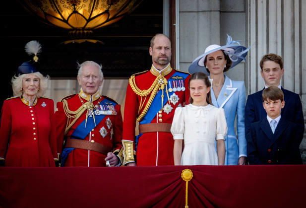 13-06-2026 England Prince George and Prince William and Princess Charlotte and Catherine, Princess of Wales and Prince Louis and King Charles and Queen Camilla during the Kings Birthday Parade Trooping the Colour in London Â  Copyright: xPPEx