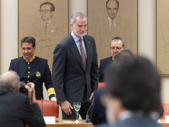 The King presides over the award ceremony of the VI Premio 15 de Junio King Felipe VI, during the award ceremony of the VI Premio 15 de Junio a los Valores Constitucionales, at the Congress of Deputies, June 15, 2026, in Madrid Spain In this edition, the Award goes to journalist and writer Miguel Ángel Aguilar in recognition of an exemplary career in defense of freedom of expression and freedom of the press, two fundamental constitutional values which, moreover, represent an essential counterweight for the proper functioning of any democracy June 15, 1977 marks one of the most important moments in Spains recent history, the first democratic elections in which all Spaniards voted freely after forty years of dictatorship 15 JUNE 2026 Madrid Copyright: xEduardoxParrax 7598533