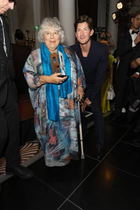 June 17, 2026, London, United Kingdom: Miriam Margolyes and Lee Knight seen posing with the Raindance Icon Award at the Raindance Film Festival Opening Gala held at the Waldorf Hilton, Aldwych. London United Kingdom  - ZUMAs197 20260617_aaa_s197_410 Copyright: xPhilxLewisx