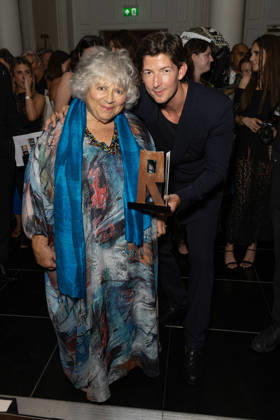 June 17, 2026, London, United Kingdom: Miriam Margolyes and Lee Knight seen posing with the Raindance Icon Award at the Raindance Film Festival Opening Gala held at the Waldorf Hilton, Aldwych. London United Kingdom  - ZUMAs197 20260617_aaa_s197_411 Copyright: xPhilxLewisx