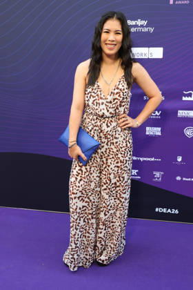 Mai Thi Nguyen Kim attends the German Entertainment Award ceremony on June 18, 2026, in Cologne, Germany Deutscher Entertainment Award in Cologne, Germany