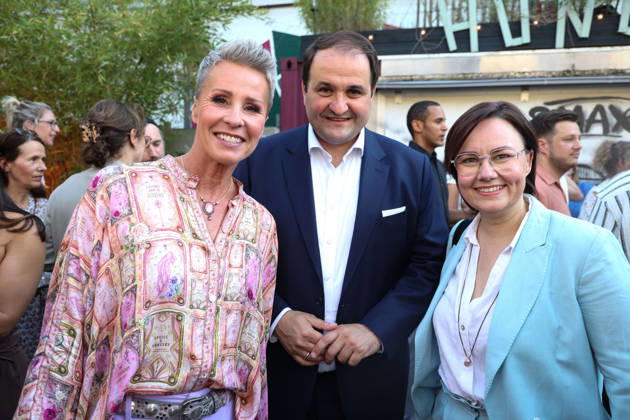 Sonja Zietlow, Nathanael Liminski and Michelle Muentefering attend the German Entertainment Award ceremony on June 18, 2026, in Cologne, Germany Deutscher Entertainment Award in Cologne, Germany