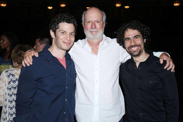 **FILE PHOTO** James Burrows Has Passed Away. NEW YORK, NY- JULY 27: Thomas Kail, James Burrows, and Alex Lacamoire backstage at the Broadway musical Hamilton at the Richard Rodgers Theatre, on July 27, 2015, in New York City. Copyright: xJosephxMarzullo MediaPunchx