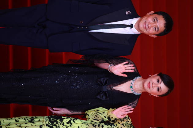 SHANGHAI, CHINA - JUNE 20: Actor Tony Leung Chiu-wai and actress Carina Lau Kar-ling arrive at the red carpet of the closing ceremony for the 28th Shanghai International Film Festival on June 20, 2026 in Shanghai, China.  Copyright: xVCGx 111649518350