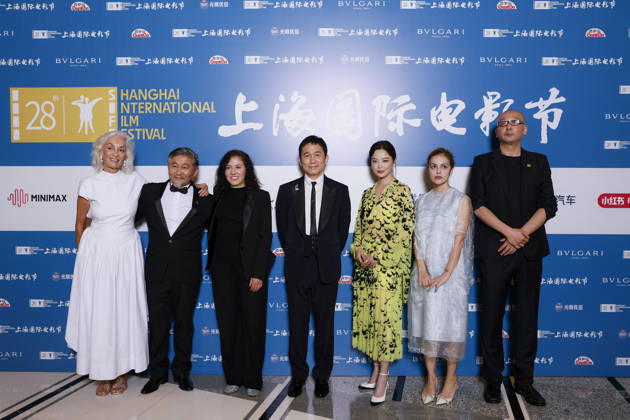 SHANGHAI, CHINA - JUNE 20: Jury members actor Tony Leung Chiu-wai, producer Dora Bouchoucha Fourati, director Guan Hu, director Aktan Abdykalykov, director-screenwriter Dea Kulumbegashvili, screenwriter Fernanda Valadez and actress Xin Zhilei pose for a photo at the closing ceremony for the 28th Shanghai International Film Festival on June 20, 2026 in Shanghai, China. Copyright: xVCGx 111649408103