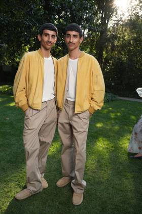IPA85918999 - Milan, Milan Men™s Fashion Week Spring Summer 2027 - Men™s Fashion, Spring Summer 2027 - TOD™S presentation - arrivals In the photo: Twins Hadban  Copyright: xRiccardoxGIordanox xRiccardoxGiordanox 85918999