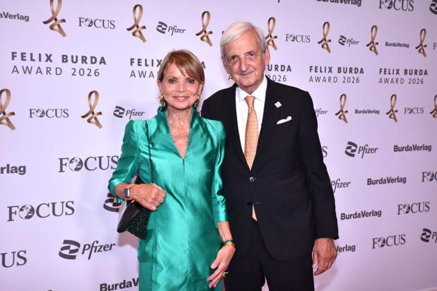 Uschi Glas und Dieter Hermann beim Felix Burda Award am 21.06.2026 im Axika in Berlin Uschi Glas and her husband Dieter Hermann attend the Felix Burda Award ceremony on June 21, 2026 at the Axika in Berlin, Germany Felix Burda Award in Berlin