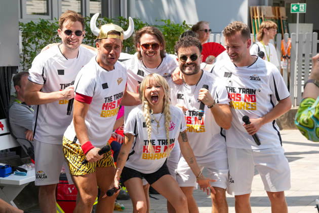 ZDF-Fernsehgarten 2026. Lorenz Büffel, Mia Julia und Malle Anja im ZDF Fernsehgarten mit dem Motto Discofox am 21.06.2026 in Mainz. Mainz ZDF Fernsehgarten Rheinland-Pfalz