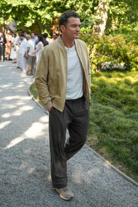IPA85922614 - Milan, Milan Men™s Fashion Week Spring Summer 2027 - Men™s Fashion, Spring Summer 2027 - TOD™S presentation - arrivals Pictured: Orlando Bloom  Copyright: xRiccardoxGIordanox xRiccardoxGiordanox 85922614