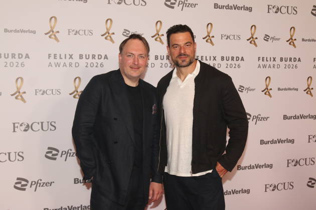 Martin Stange and Tobias Licht bei der 21. Verleihung des Felix Burda Award 2026 im Axica-Kongress- und Tagungszentrum. Berlin, 21.06.2026 Copyright: xAgenturxMatthiasxWehnertx xM.xGränzdörferx