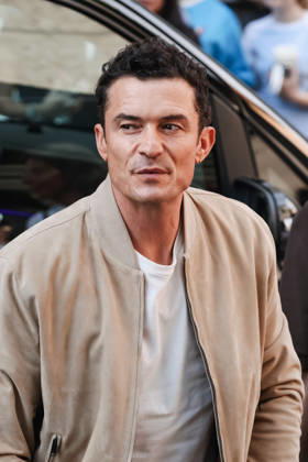 IPA85925242 - Milan, Milan Fashion Week Menswear Spring Summer 2027 - Men s Fashion, Spring Summer 2027 - Tod s Show - Guests Arriving. Pictured: Orlando Bloom (British actor)  Copyright: xAlessandroxBremecx xx 85925242