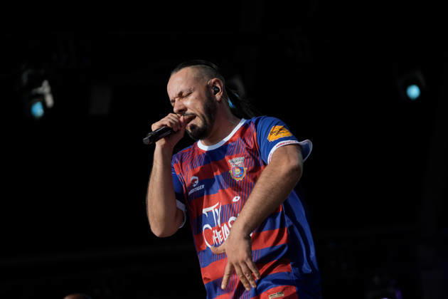 ROCK IN RIO LISBOA 2026 ROCK IN RIO LISBOA: Sam The Kid performing at Palco Musica Valley on second day of Rock In Rio Lisboa, at Parque Tejo, in Lisbon, Portugal, this Sunday 21. (Photo: Bruno de Carvalho Brazil Photo Press) Lisboa Parque das Nacoes Lisboa Portugal Copyright: xBrunoxdexCarvalhox
