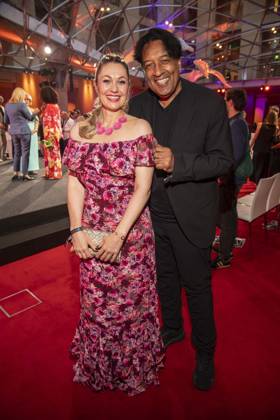 ABB BURDA- Ruth Moschner und Cherno Jobatey zu Gast auf der Aftershow Party bei dem Felix Burda Award in der KAXICA am Brandenburger Tor am 21.06.2026 in Berlin Berlin Deutschland