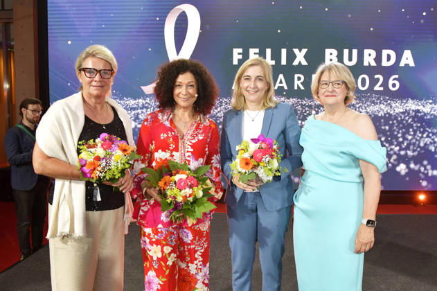 Simone Borchardt, Barbara Wussow, Nina Warken und Heidrun Thaiss bei der 21. Verleihung des Felix Burda Award 2026 im AXICA. Berlin, 21.06.2026