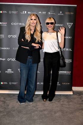IPA85937323 - Rome: Casa del Cinema. Presentation of the Filming Italy Sardegna Festival. Pictured: Tiziana Rocca, Micaela Ramazzotti  Copyright: xMaurizioxD Avanzox xDxAvanzo Provvisionatox 85937323