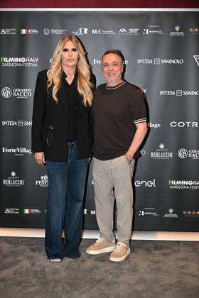 IPA85937258 - Rome: Casa del Cinema. Presentation of the Filming Italy Sardegna Festival. Pictured: Tiziana Rocca, Gabriele Cirilli  Copyright: xMaurizioxD Avanzox xDxAvanzo Provvisionatox 85937258