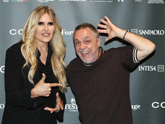 IPA85938389 - Rome: Casa del Cinema. Presentation of the Filming Italy Sardegna Festival. Pictured: Tiziana Rocca, Gabriele Cirilli  Copyright: xMarcoxProvvisionatox xDxAvanzo Provvisionatox 85938389