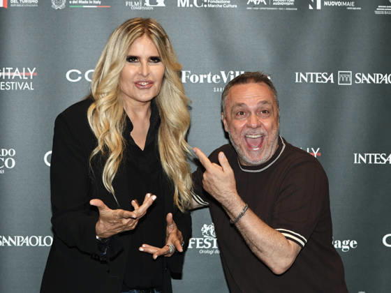 IPA85938378 - Rome: Casa del Cinema. Presentation of the Filming Italy Sardegna Festival. Pictured: Tiziana Rocca, Gabriele Cirilli  Copyright: xMarcoxProvvisionatox xDxAvanzo Provvisionatox 85938378