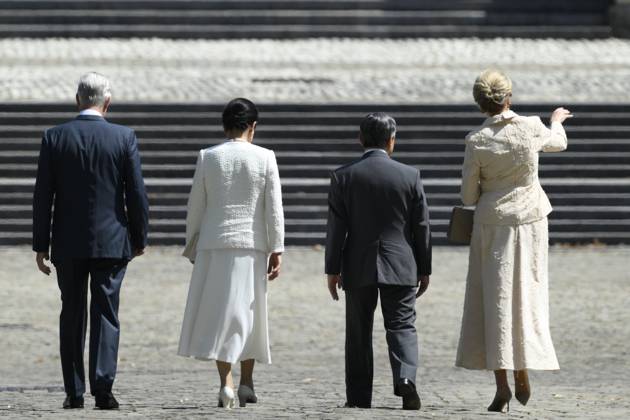 State Visit of the Emperor and the Empress of Japan to Belgium LAEKEN, BELGIUM - JUNE 22 : King Philippe - Filip of Belgium, Empress Masako of Japan, Emperor Naruhito of Japan and Queen Mathilde of Belgium pictured at the Castle of Laeken during the state visit of the Emperor and Empress of Japan to Belgium, on June 22, 2026 in Laeken, Belgium, 22 06 2026 Laeken Belgium  Copyright: xPhilipxReynaersx