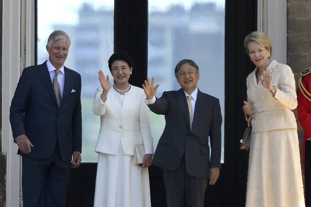 State Visit of the Emperor and the Empress of Japan to Belgium LAEKEN, BELGIUM - JUNE 22 : King Philippe - Filip of Belgium, Empress Masako of Japan, Emperor Naruhito of Japan and Queen Mathilde of Belgium pictured at the Castle of Laeken during the state visit of the Emperor and Empress of Japan to Belgium, on June 22, 2026 in Laeken, Belgium, 22 06 2026 Laeken Belgium  Copyright: xPhilipxReynaersx