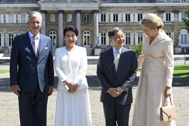 State Visit of the Emperor and the Empress of Japan to Belgium LAEKEN, BELGIUM - JUNE 22 : King Philippe - Filip of Belgium, Empress Masako of Japan, Emperor Naruhito of Japan and Queen Mathilde of Belgium pictured at the Castle of Laeken during the state visit of the Emperor and Empress of Japan to Belgium, on June 22, 2026 in Laeken, Belgium, 22 06 2026 Laeken Belgium  Copyright: xPhilipxReynaersx