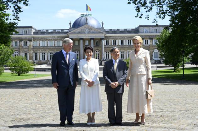 State Visit of the Emperor and the Empress of Japan to Belgium LAEKEN, BELGIUM - JUNE 22 : King Philippe - Filip of Belgium, Empress Masako of Japan, Emperor Naruhito of Japan and Queen Mathilde of Belgium pictured at the Castle of Laeken during the state visit of the Emperor and Empress of Japan to Belgium, on June 22, 2026 in Laeken, Belgium, 22 06 2026 Laeken Belgium  Copyright: xPhilipxReynaersx