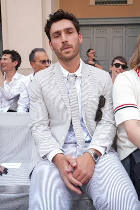 IPA85941693 - Milan, Milan Men™s Fashion Week Spring Summer 2027 - Men™s Fashion, Spring Summer 2027 - Thom Browne fashion show - front row Pictured: Charlie Hall  Copyright: xRiccardoxGIordanox xRiccardoxGiordanox 85941693