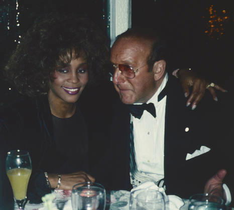 Whitney Houston and Clive Davis attend Arista AIDS Party at Tavern on the Green in New York City on March 17, 1990. Photo Copyright: xHenryxMcGee MediaPunchx